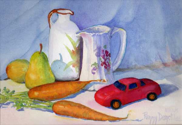 Red Car and Carrots 8 x 11